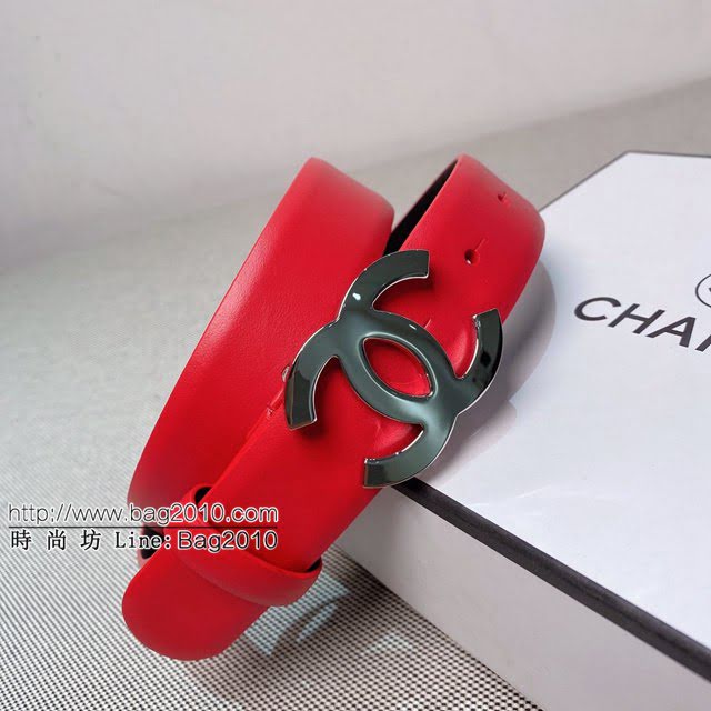 Chanel女士皮帶 香奈兒雙C時尚腰帶  jjp1898